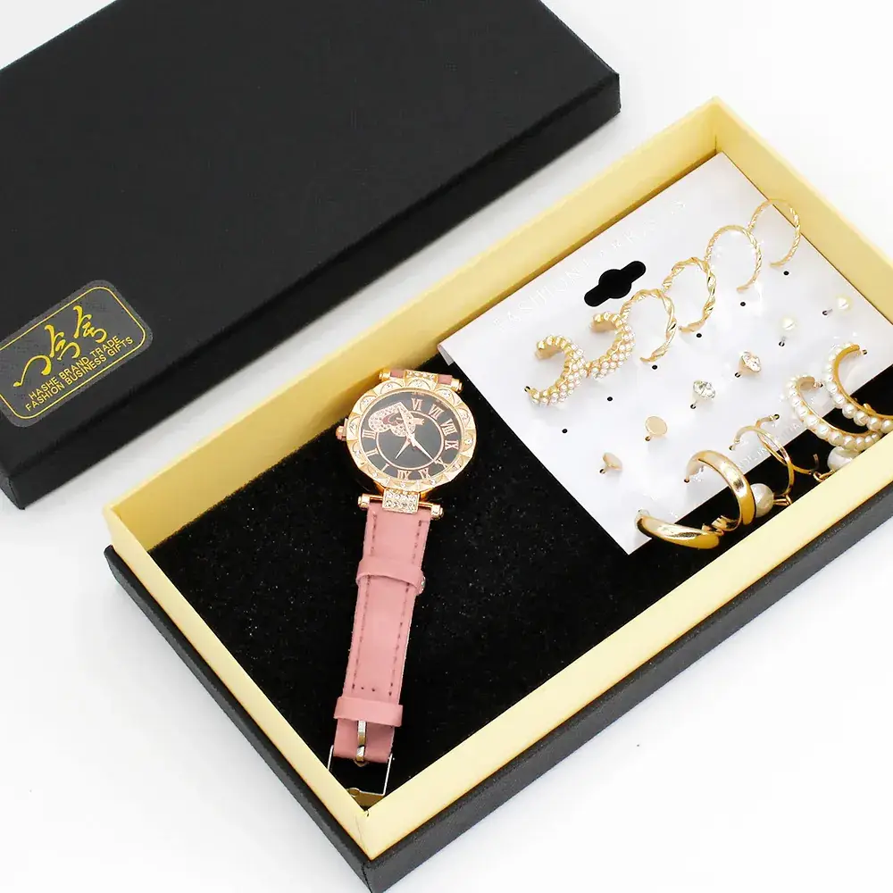 Women's Earring Set with Wrist Watches for Couples - Image 6