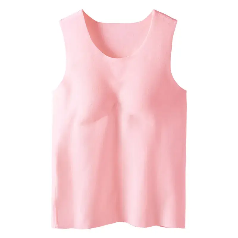 Girls Pink Sleeveless Thermal Vest Double Sided Fleece - Image 10