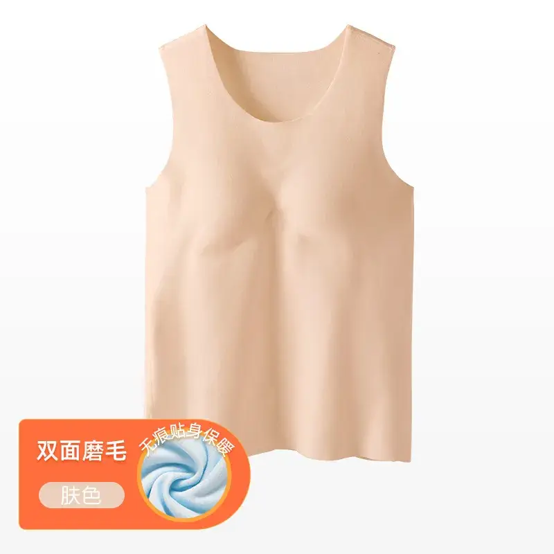 Girls Pink Sleeveless Thermal Vest Double Sided Fleece - Image 4