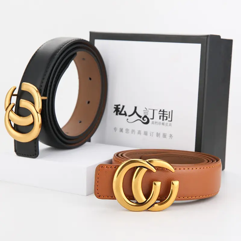 Women's Leather Belt with Gold Buckle 2023 New Design - Image 6