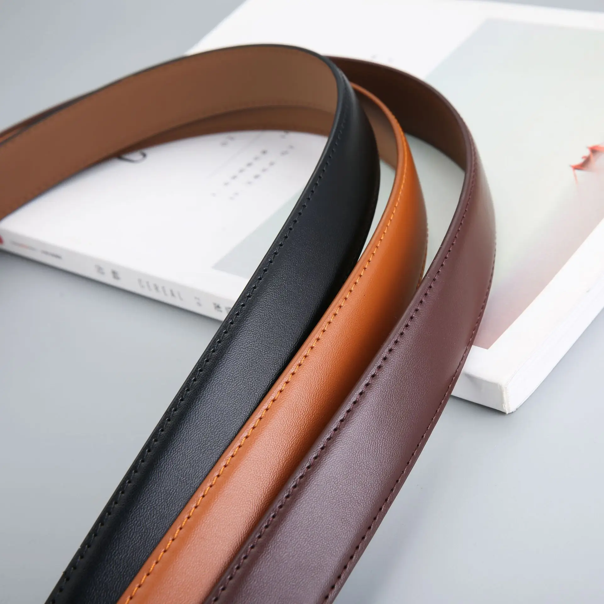 Women's Leather Belt with Gold Buckle 2023 New Design - Image 8
