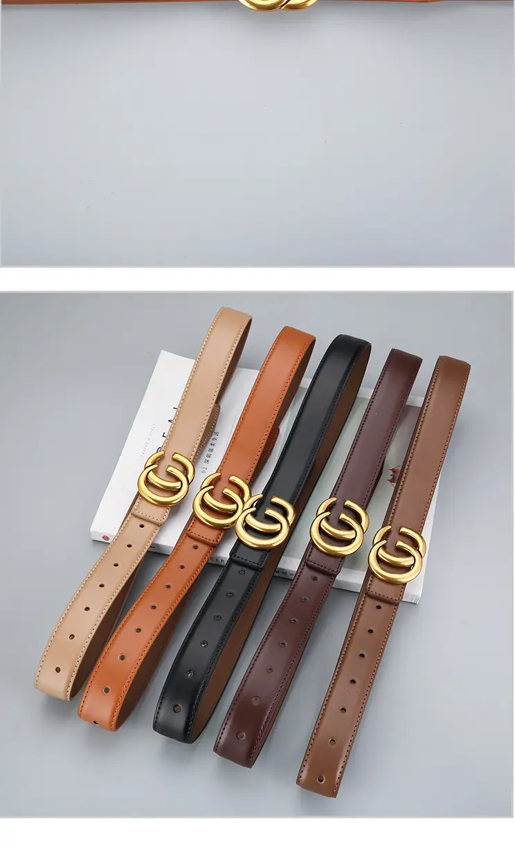Women's Leather Belt with Gold Buckle 2023 New Design β feature 11