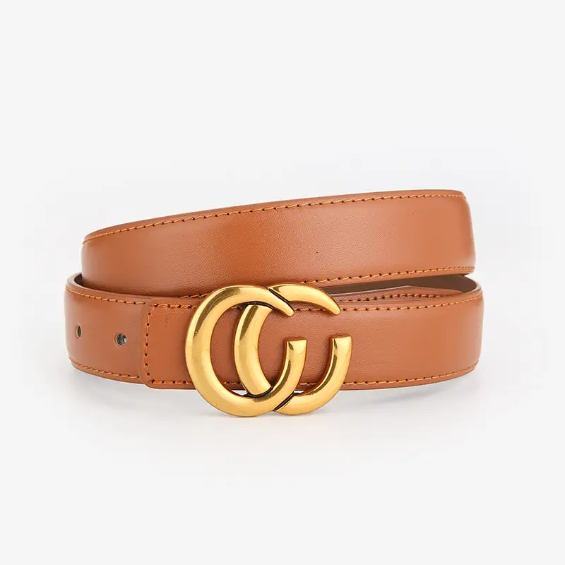 Women's Leather Belt with Gold Buckle 2023 New Design - Image 5