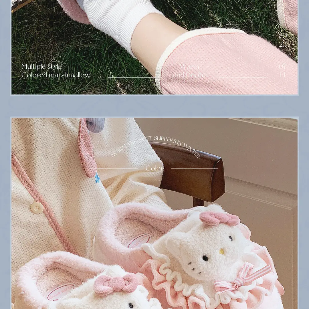 Cute Cinnamoroll Cotton Slippers for Women, Closed Heel, Autumn and Winter 2026 New Model, Indoor Home Thick-Soled Non-Slip Maternity Shoes — feature 17