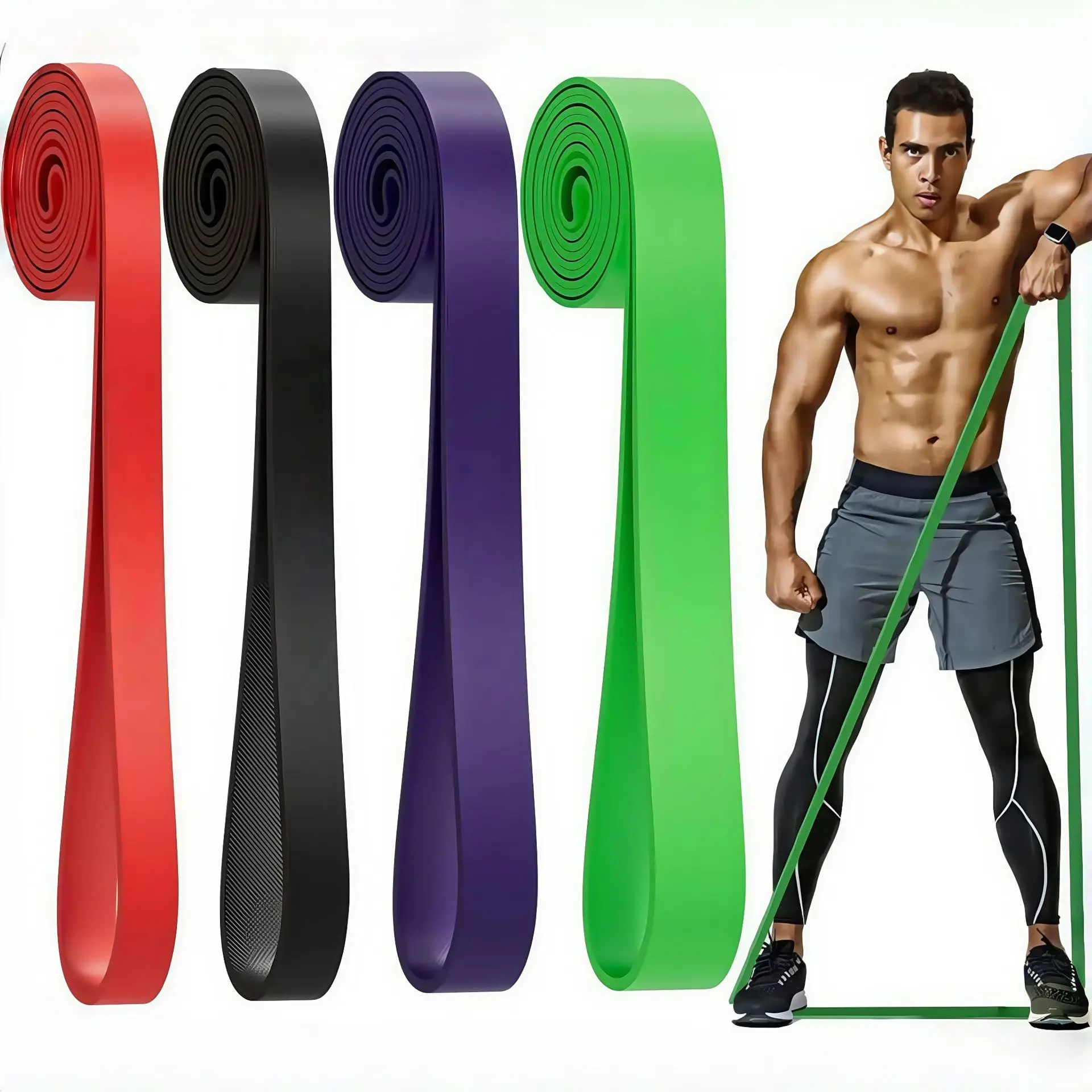Fitness Elastic Resistance Belt Pull Up Yoga Stretch Rope