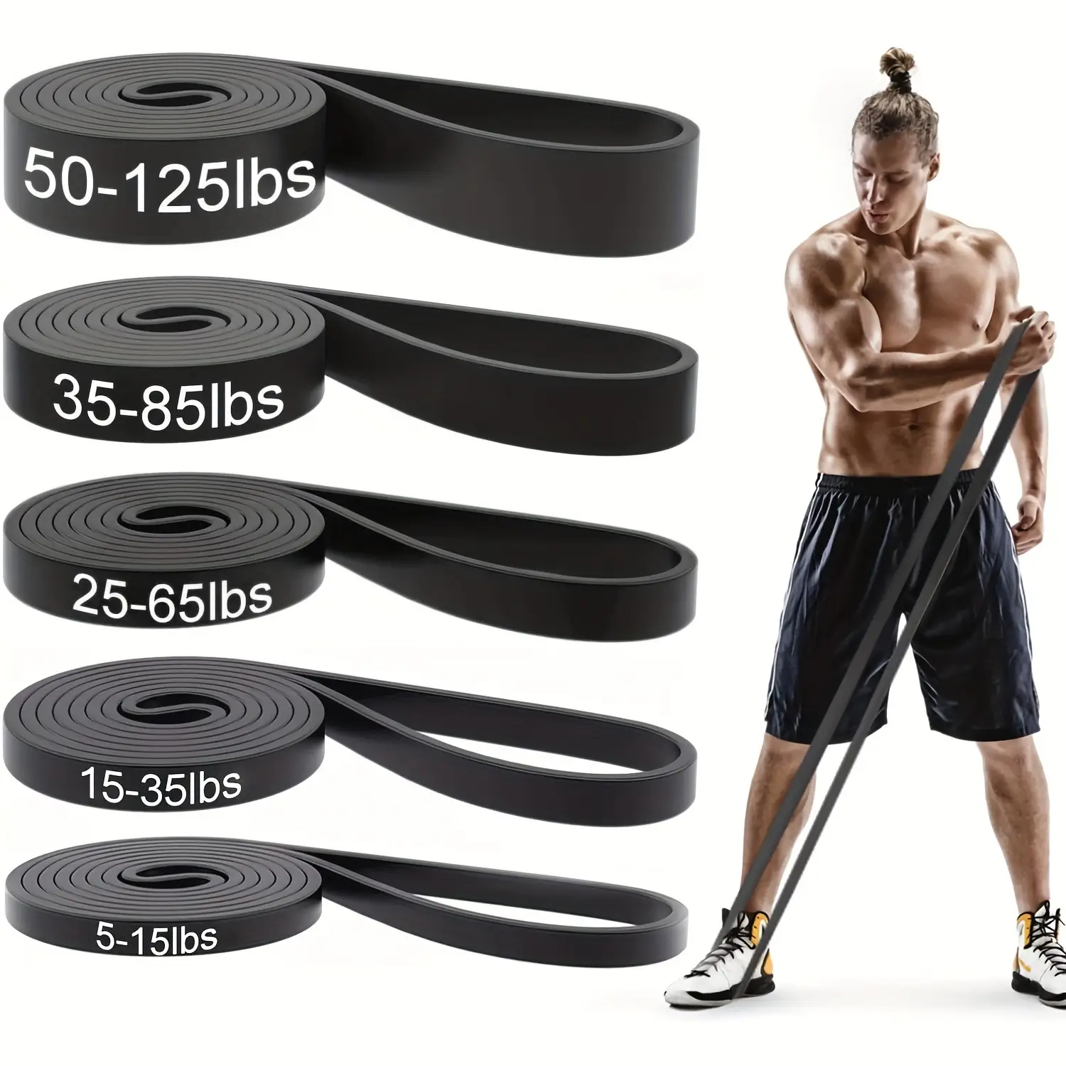 Fitness Elastic Resistance Belt Pull Up Yoga Stretch Rope