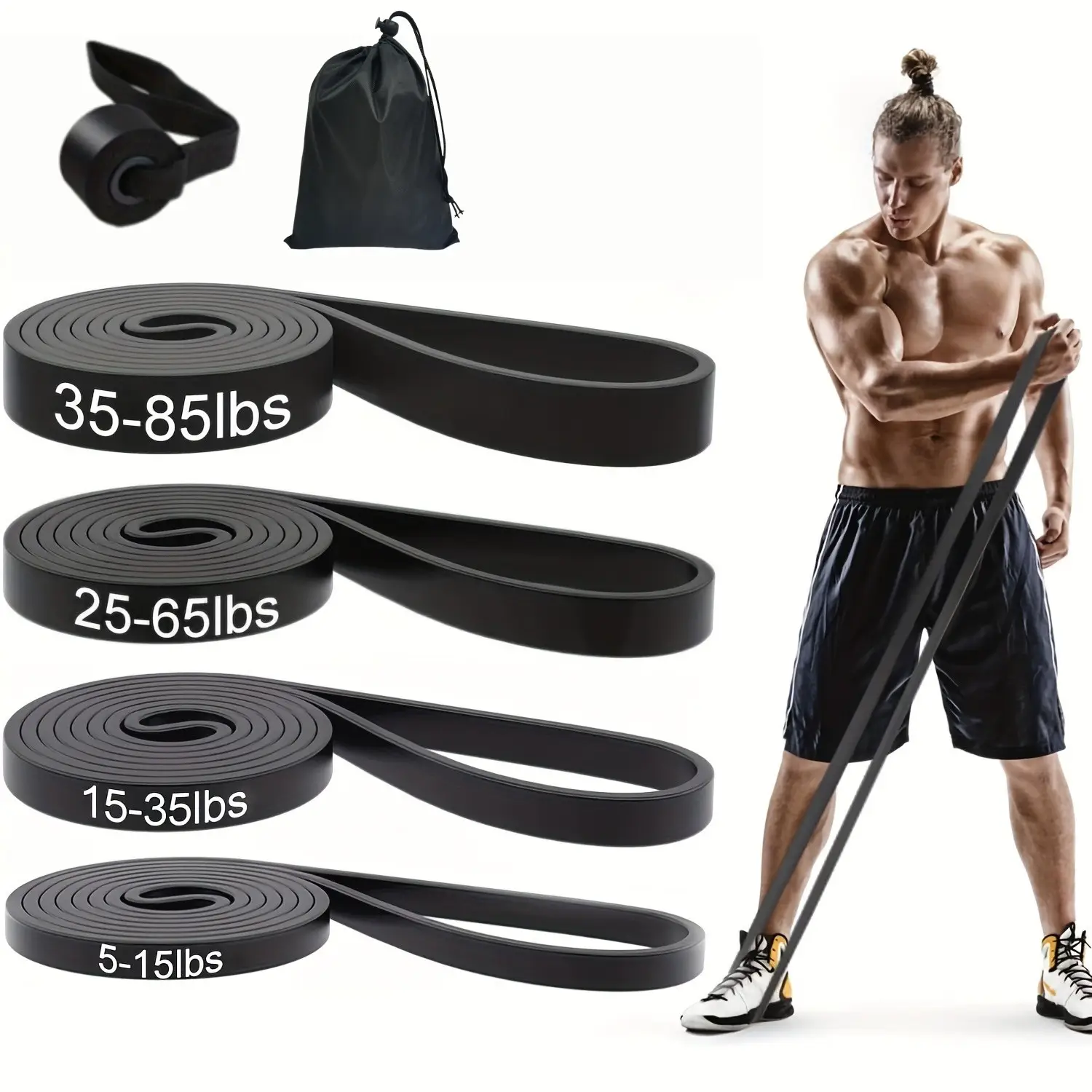 Fitness Elastic Resistance Belt Pull Up Yoga Stretch Rope
