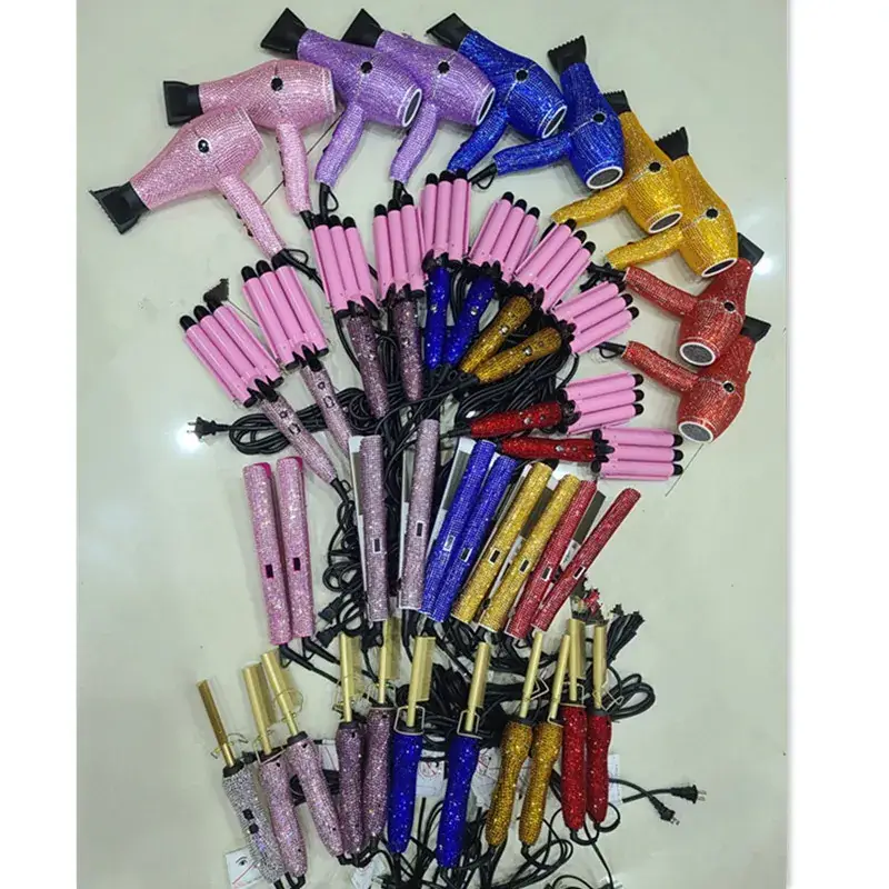 Diamond Embedded Hair Dryer Combs for Straightening & Curling — feature 12