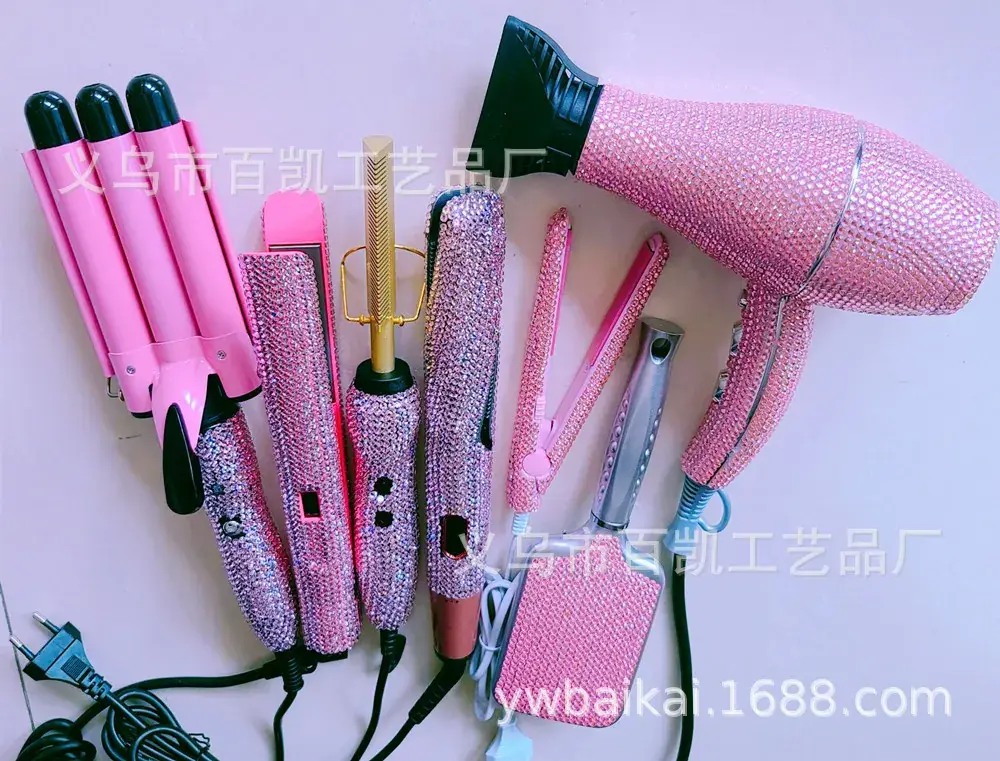 Diamond Embedded Hair Dryer Combs for Straightening & Curling — feature 6