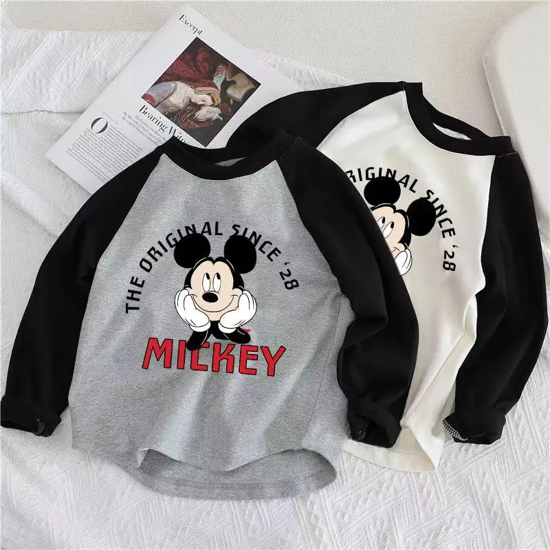 Mickey Long Sleeve Raglan T-Shirt Boys Cotton Casual - Image 3