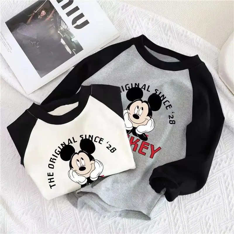 Mickey Long Sleeve Raglan T-Shirt Boys Cotton Casual - Image 6
