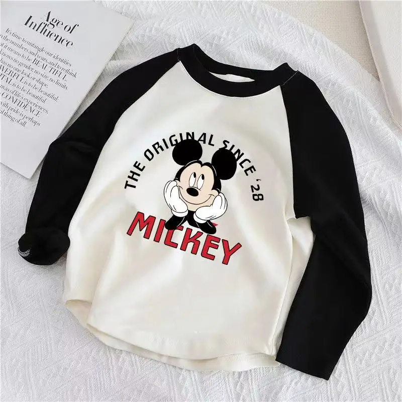 Mickey Long Sleeve Raglan T-Shirt Boys Cotton Casual — feature 4