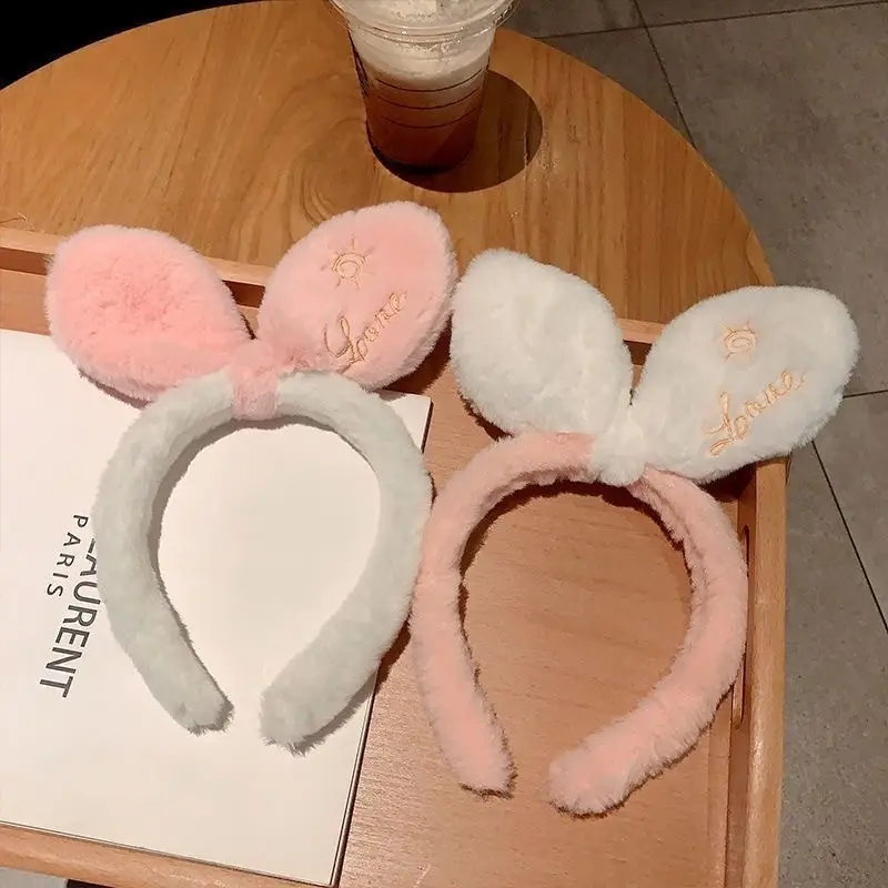 Plush Rabbit Ears Headband for Girls - Image 93