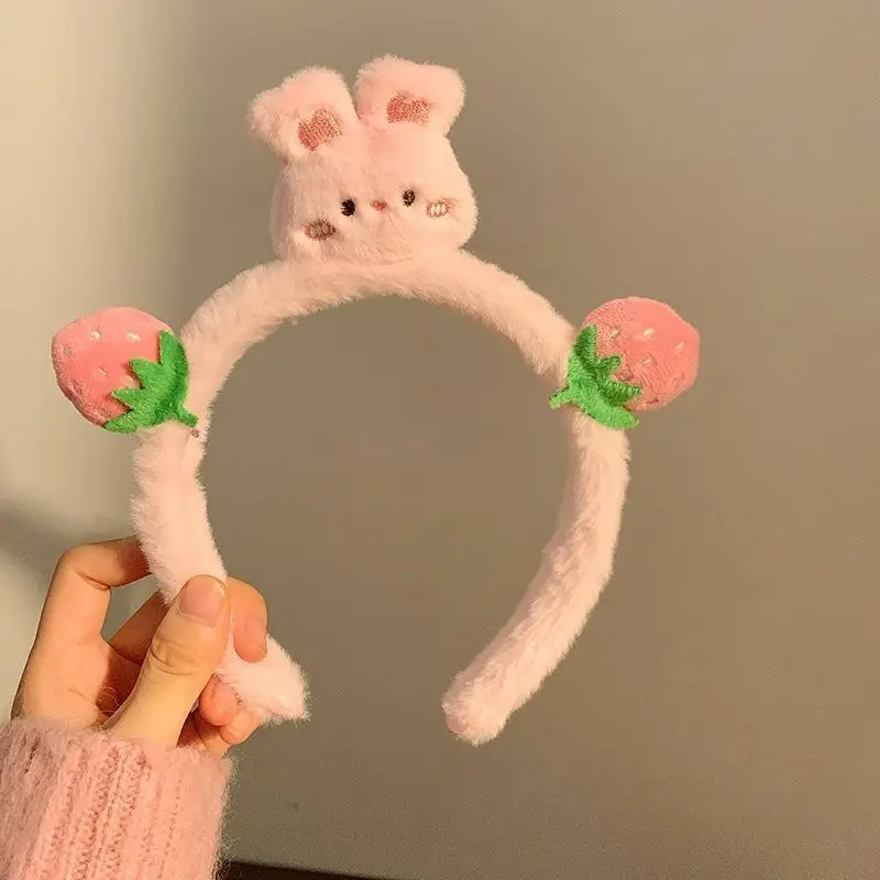 Plush Rabbit Ears Headband for Girls - Image 13