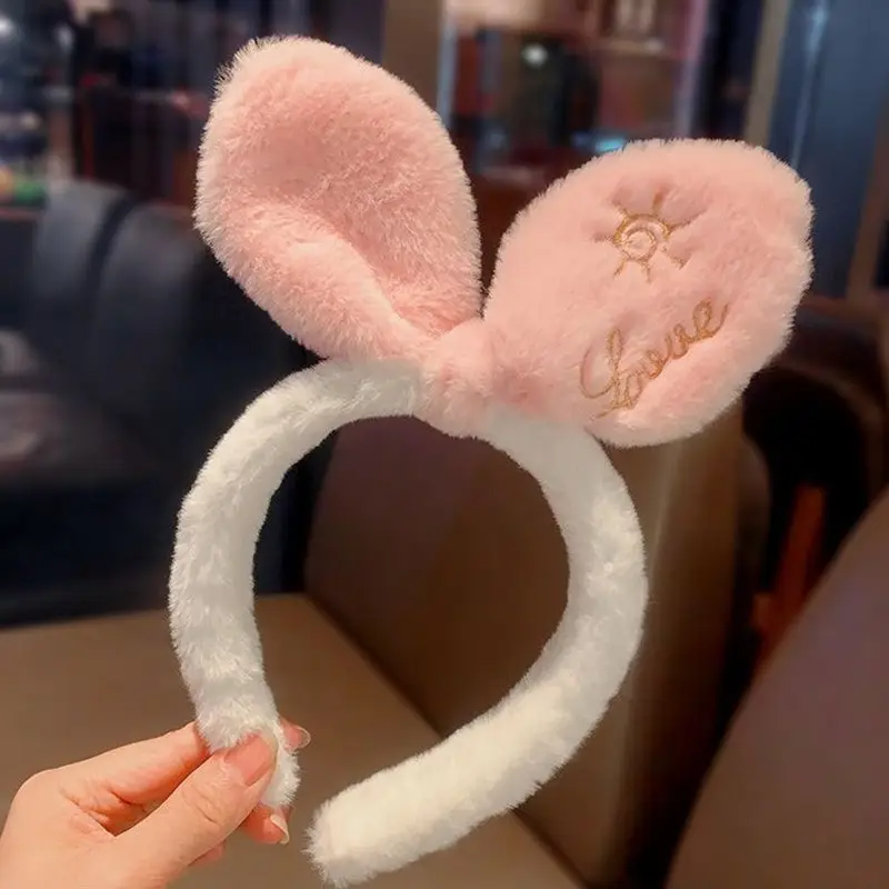 Plush Rabbit Ears Headband for Girls - Image 2
