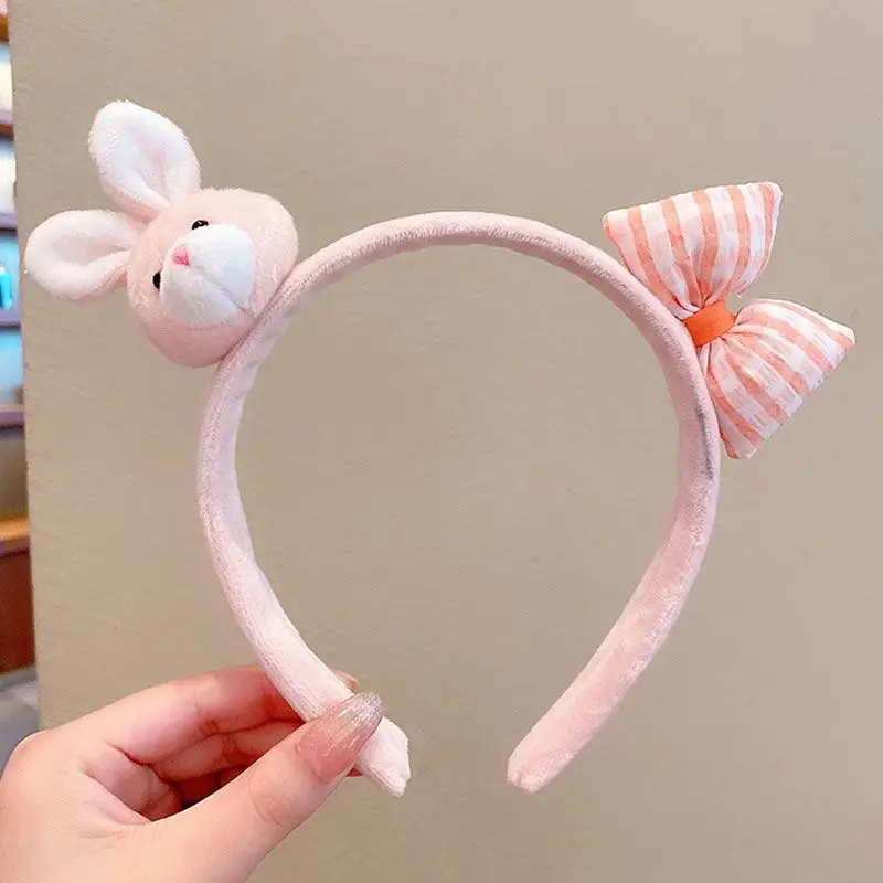 Plush Rabbit Ears Headband for Girls - Image 33
