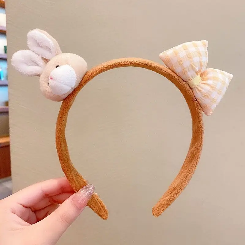 Plush Rabbit Ears Headband for Girls - Image 36