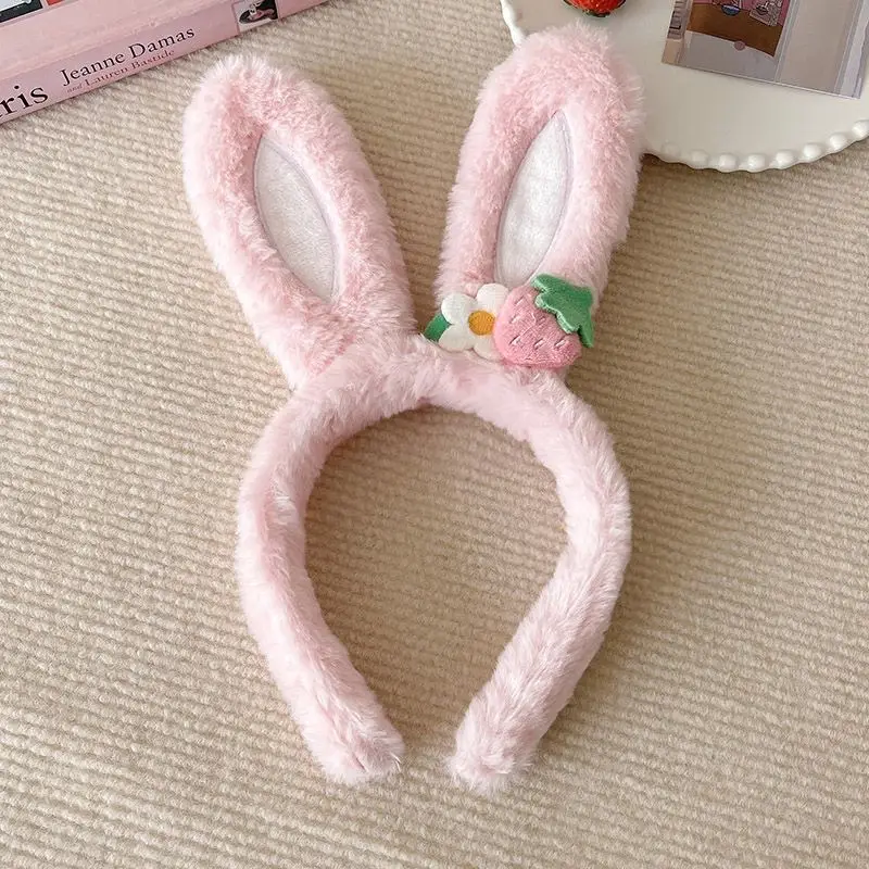 Plush Rabbit Ears Headband for Girls - Image 38