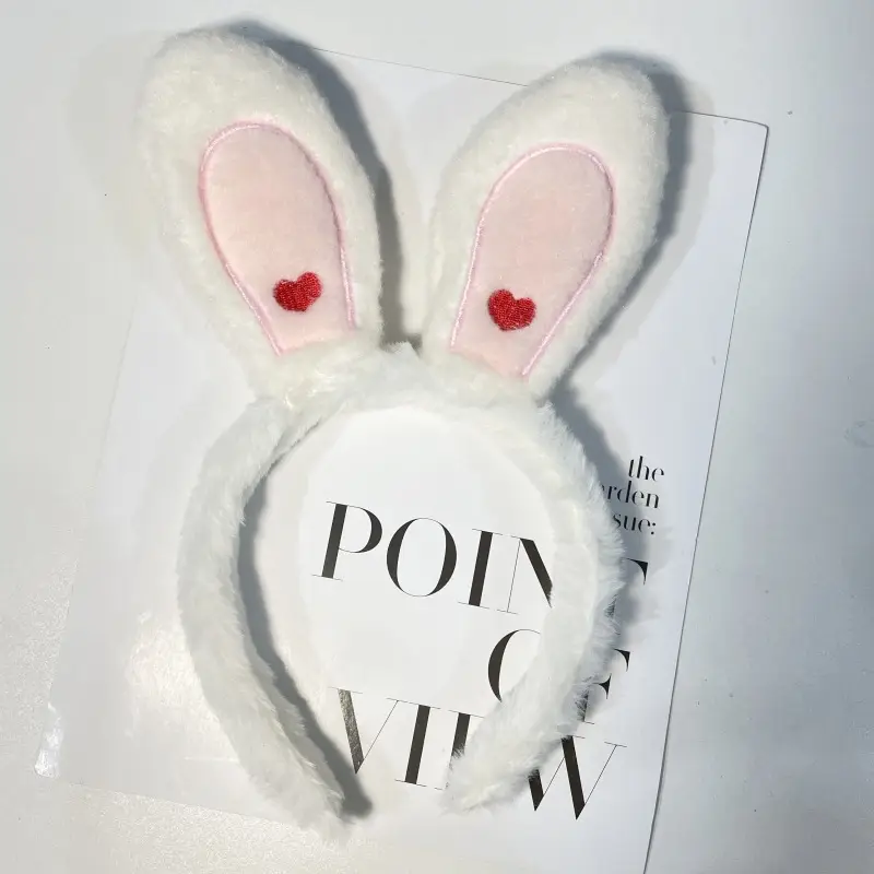 Plush Rabbit Ears Headband for Girls - Image 39