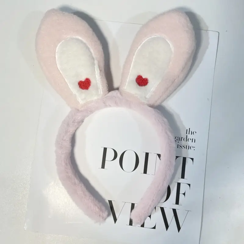 Plush Rabbit Ears Headband for Girls - Image 40
