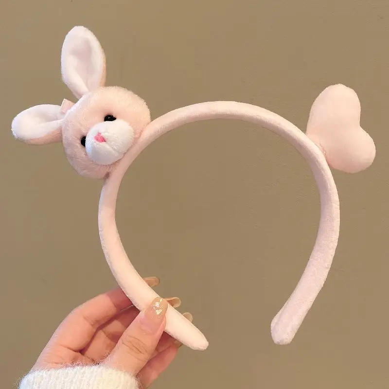 Plush Rabbit Ears Headband for Girls - Image 44