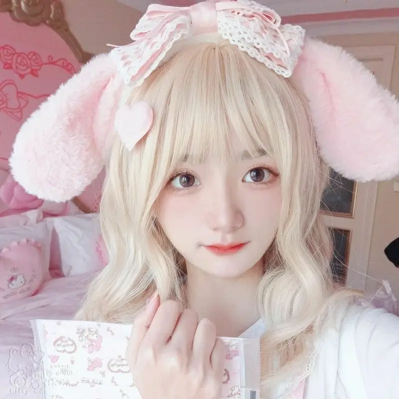 Plush Rabbit Ears Headband for Girls - Image 57