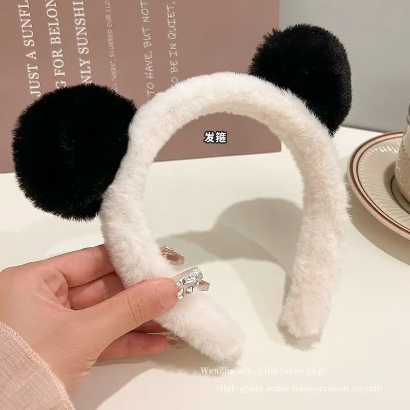 Plush Rabbit Ears Headband for Girls - Image 60