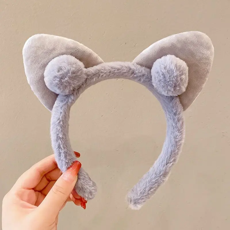 Plush Rabbit Ears Headband for Girls - Image 73