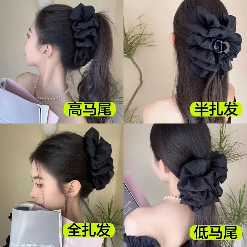 Black Cloud Bubble Hair Clip for Women - Image 7