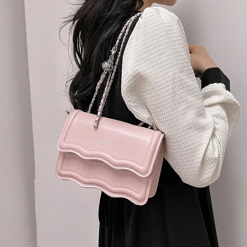 Pink Chain Shoulder Bag for Women 2023 - Image 7