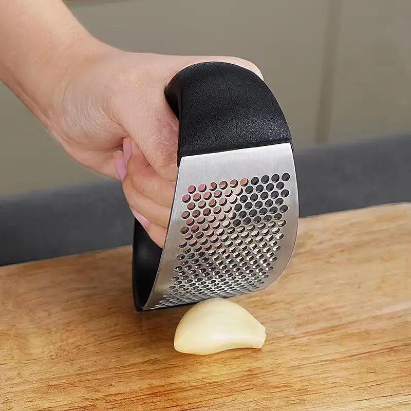 Stainless Steel Garlic Press Green Handle - Image 14