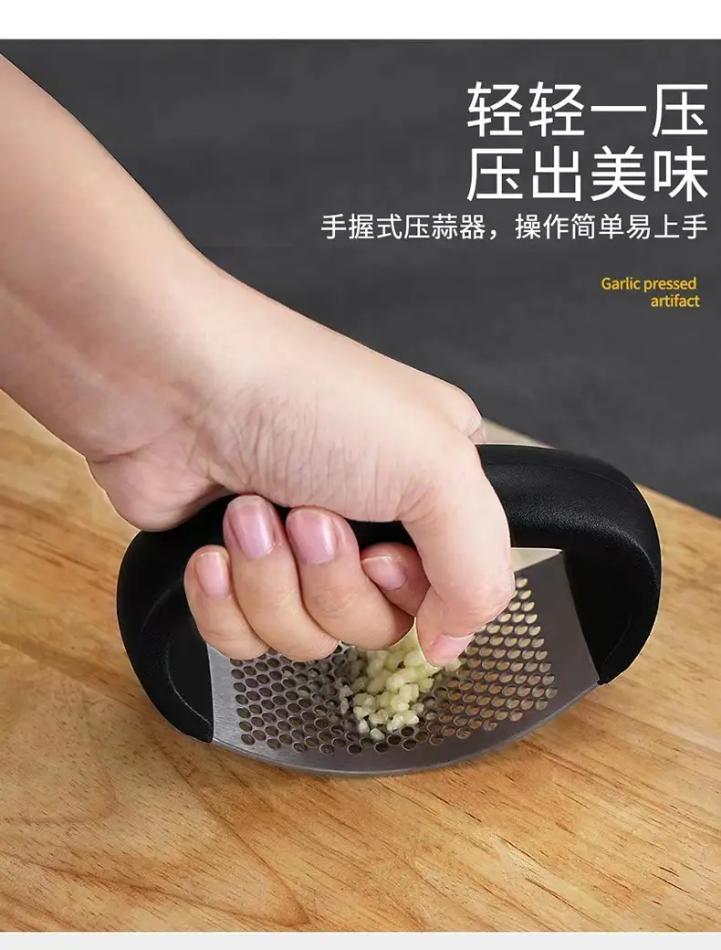 Stainless Steel Garlic Press Green Handle β feature 4