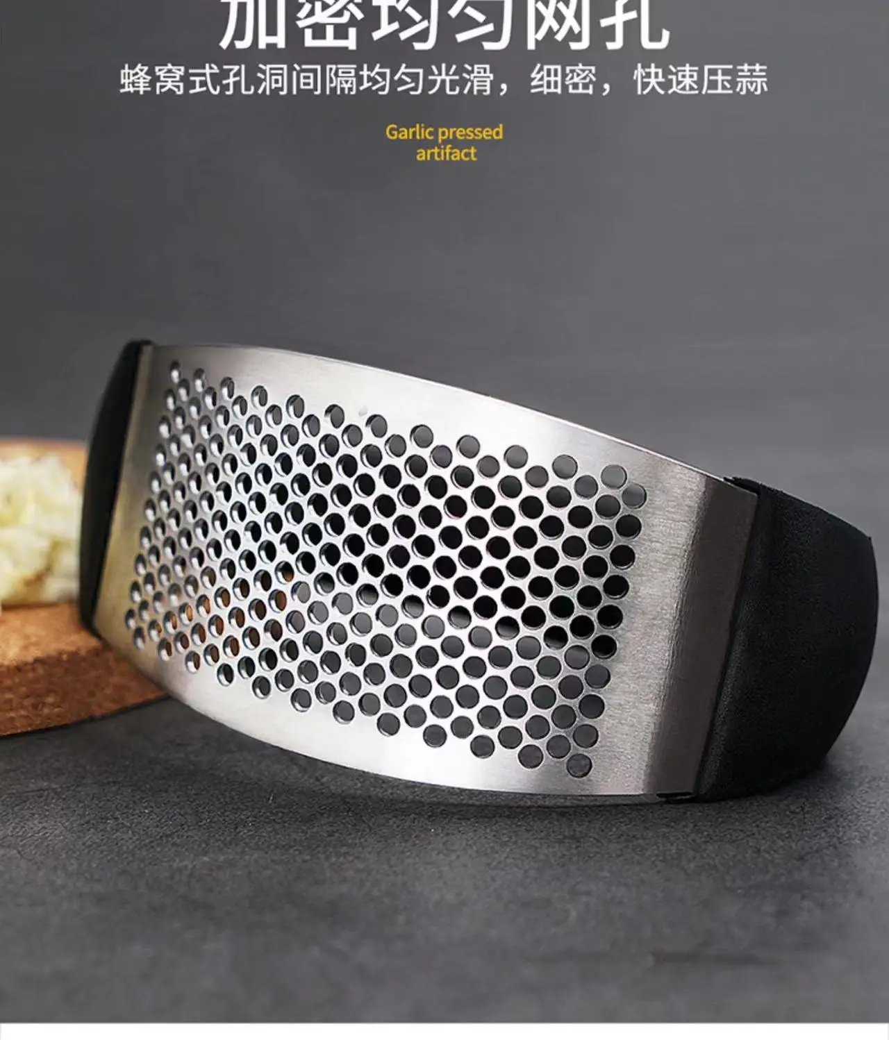 Stainless Steel Garlic Press Green Handle β feature 9