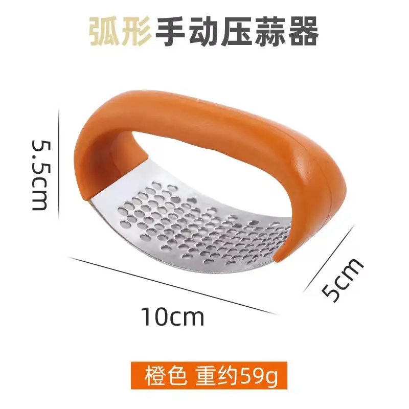 Stainless Steel Garlic Press Green Handle - Image 2