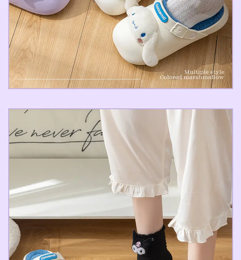 2025 New Sanrio Co-Branded Waterproof Cotton Slippers Women's Autumn and Winter Indoor Home Non-Slip Warm Cotton Slippers Women's Winter — feature 17
