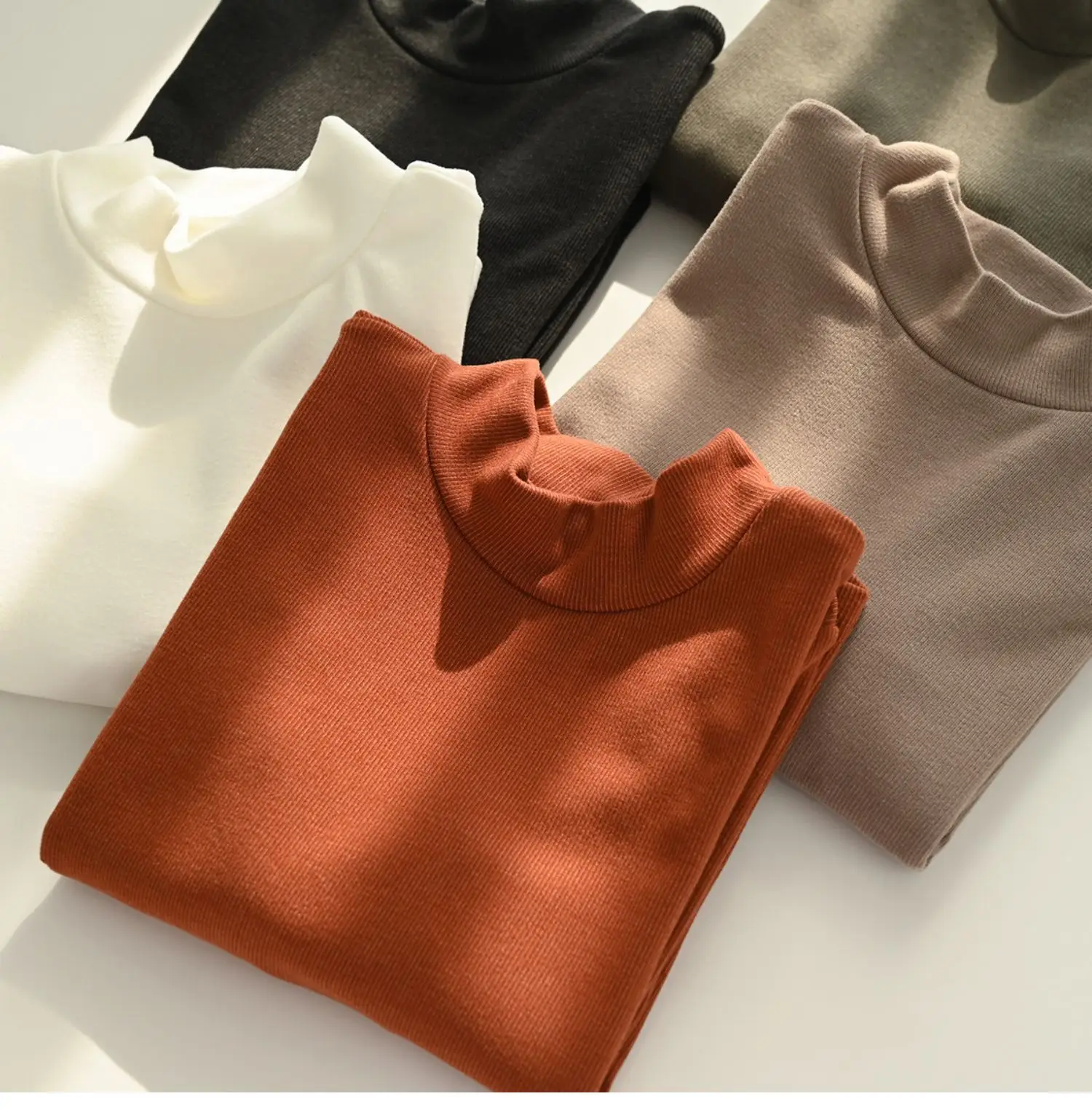 300g Warm T-Shirt for Boys Girls Autumn Winter Half Turtleneck — feature 15