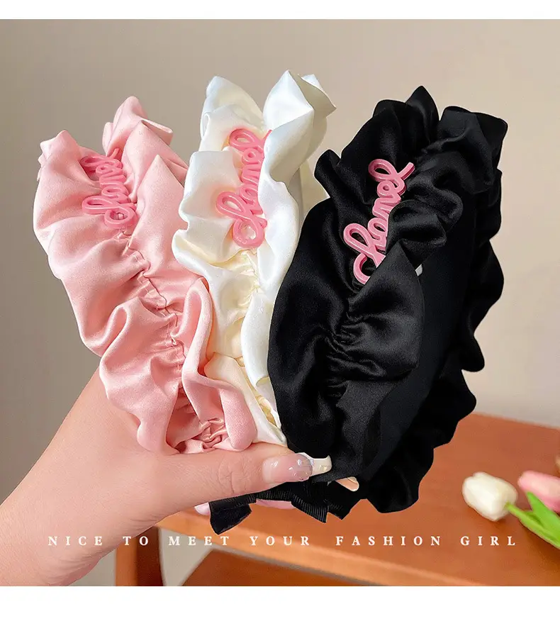 Cream High-Rise Skull Top Headband with Pink Embroidery — feature 5
