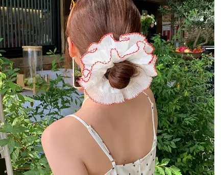 White Lace Hair Ring Double Layer French Sweet - Image 16