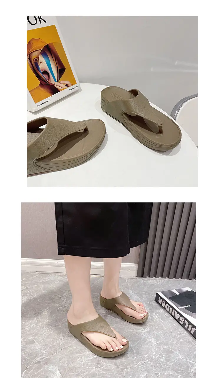 Women Pink Wedge Slippers 2023 Summer Waterproof — feature 15