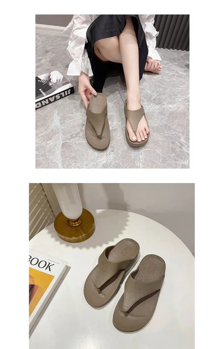 Women Pink Wedge Slippers 2023 Summer Waterproof — feature 16