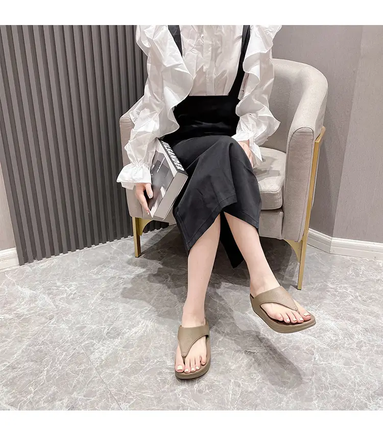 Women Pink Wedge Slippers 2023 Summer Waterproof — feature 18