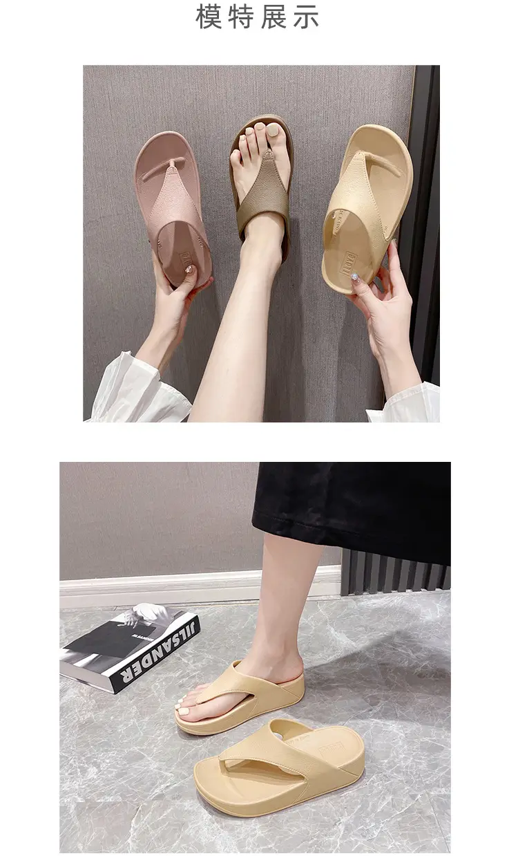 Women Pink Wedge Slippers 2023 Summer Waterproof — feature 6
