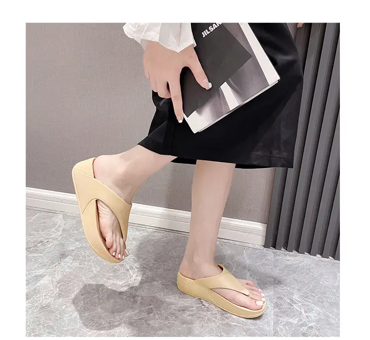 Women Pink Wedge Slippers 2023 Summer Waterproof — feature 8