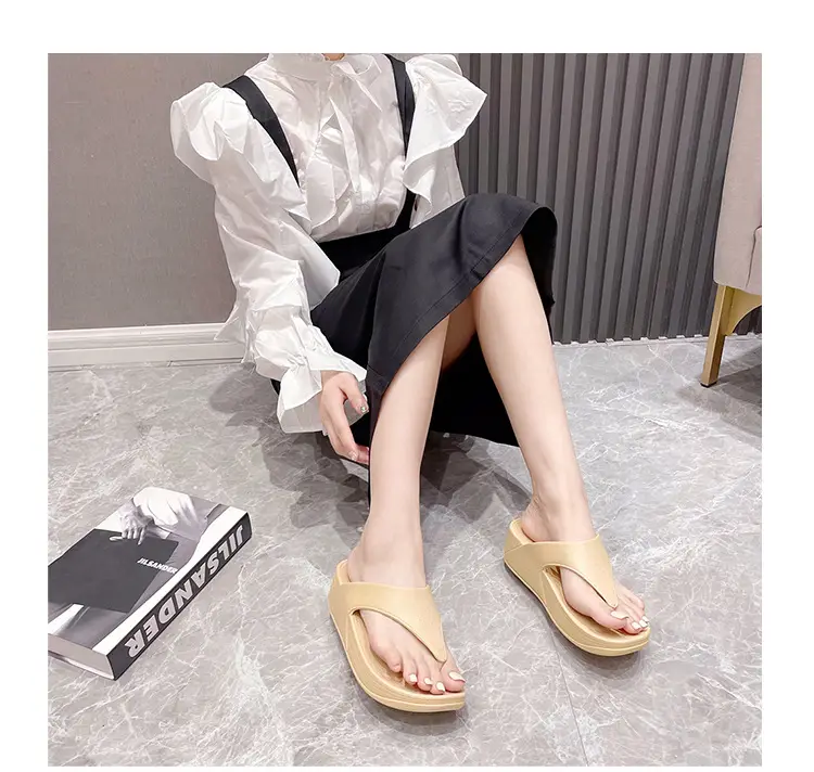 Women Pink Wedge Slippers 2023 Summer Waterproof — feature 9