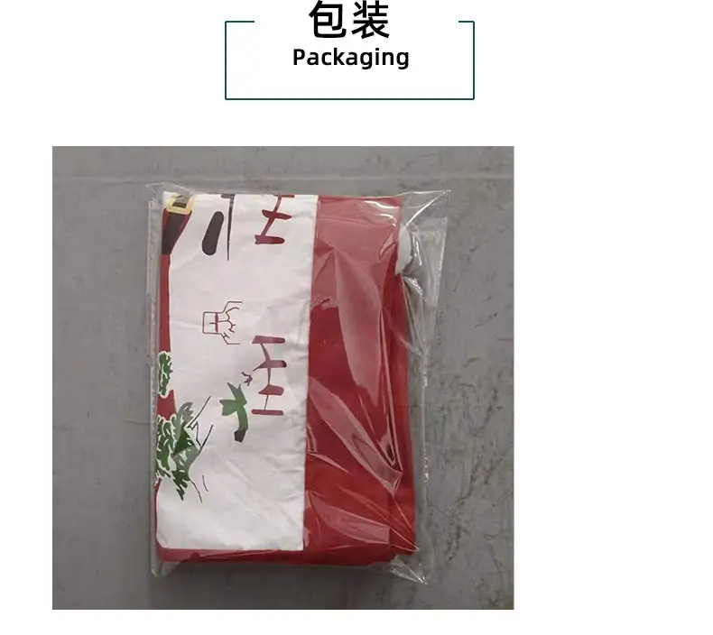 Cute Santa Claus Non-Woven Chair Cover Red 80g — feature 15
