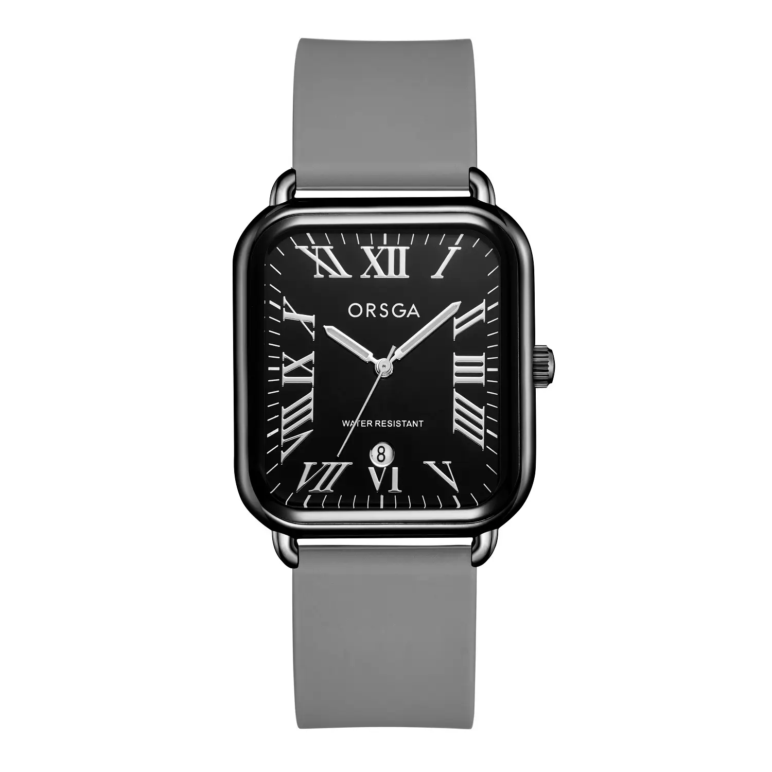 Orsga Women's Rectangular Watch with White Leather Band — feature 18