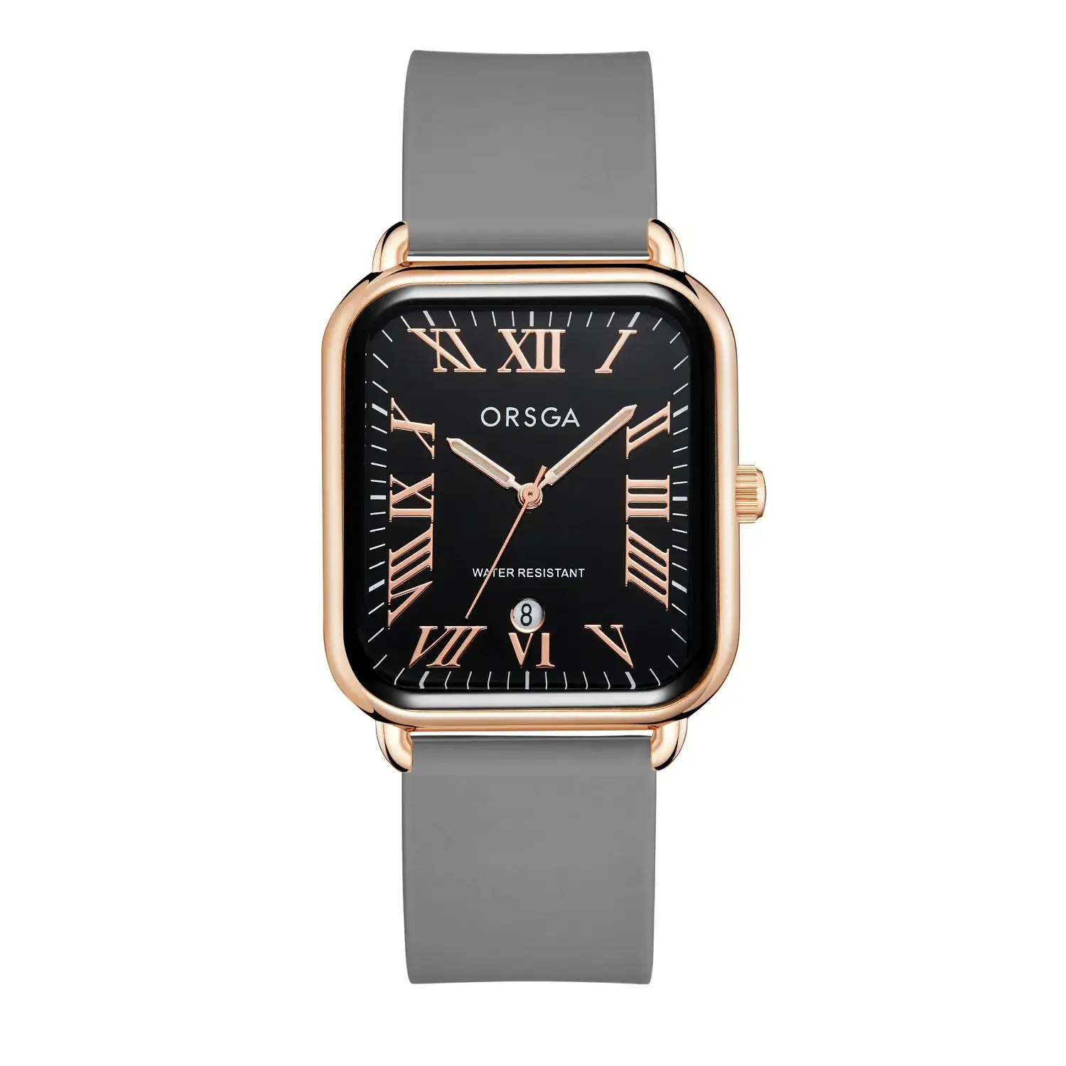 Orsga Women's Rectangular Watch with White Leather Band - Image 13