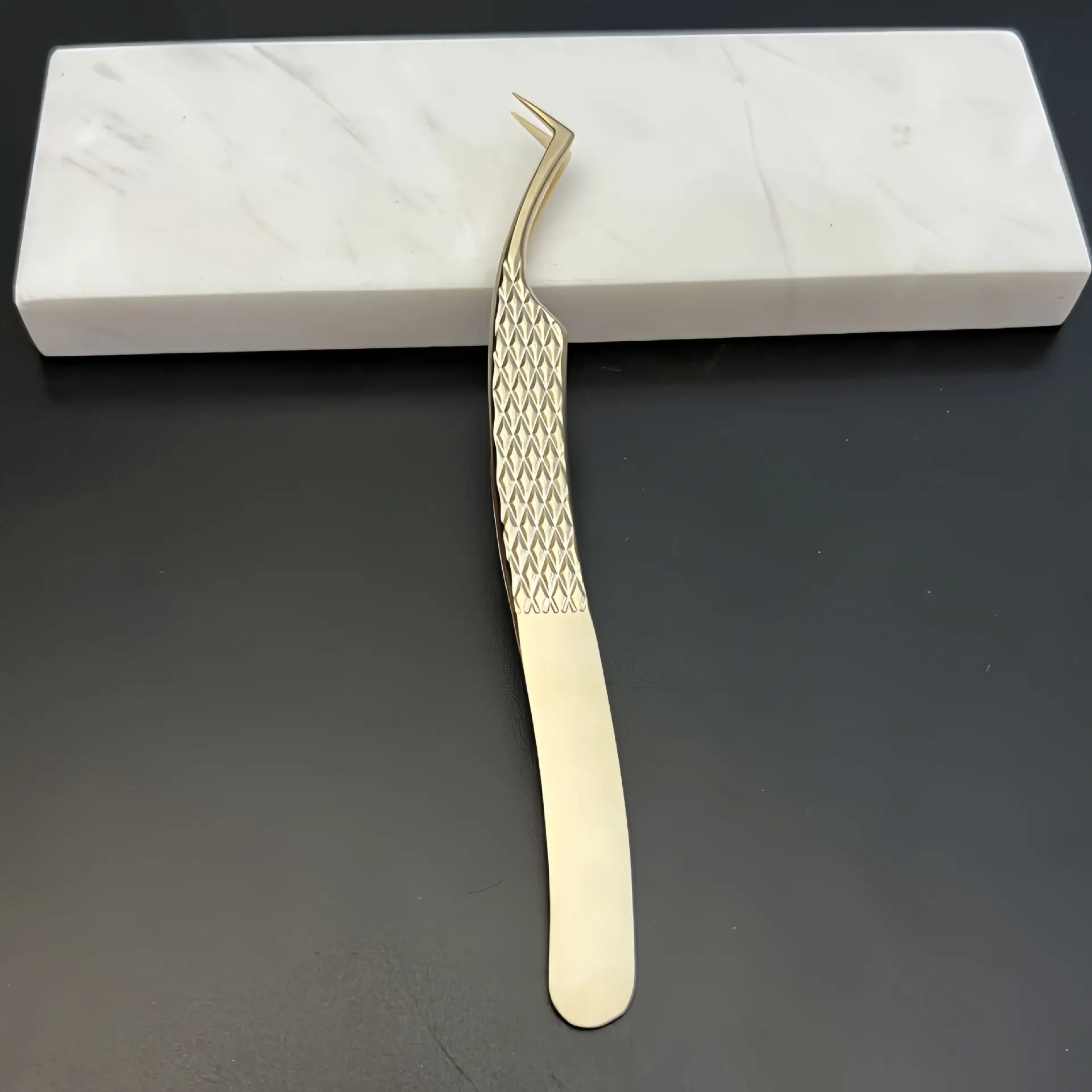 Gold Plated Eyelash Tweezers for Grafting False Eyelashes - Image 14