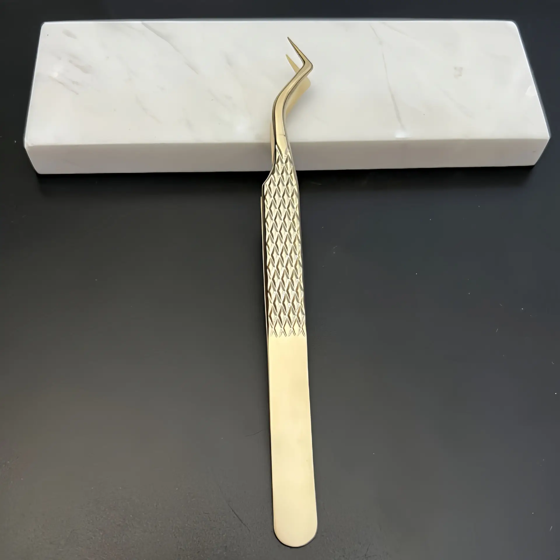 Gold Plated Eyelash Tweezers for Grafting False Eyelashes - Image 19