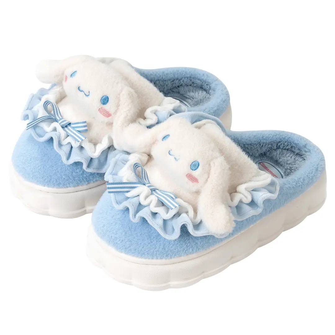 Cute Cinnamoroll Cotton Slippers for Women, Closed Heel, Autumn and Winter 2026 New Model, Indoor Home Thick-Soled Non-Slip Maternity Shoes - Image 9
